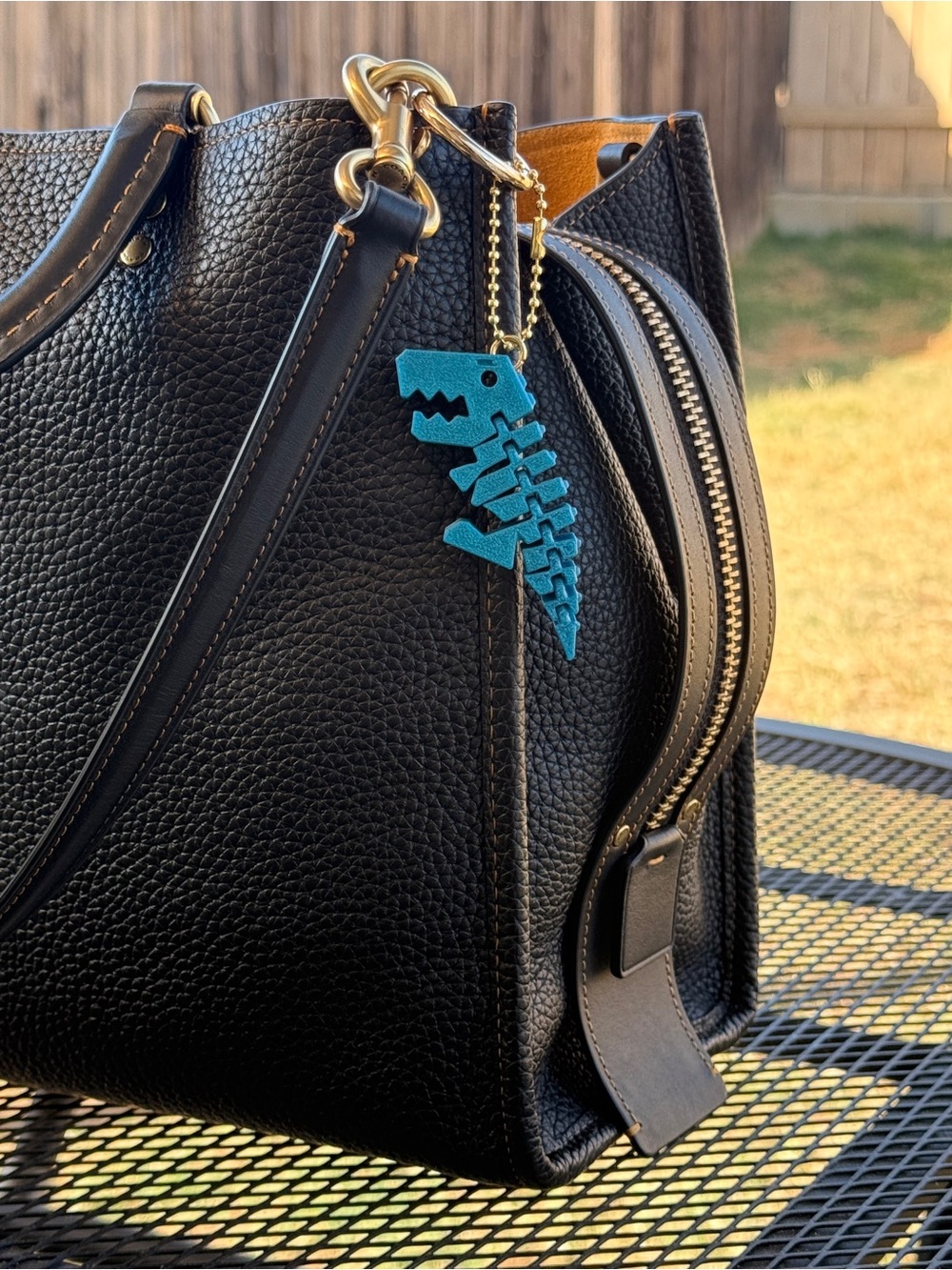 Flexy Sexy Rexy Dinosaur T-Rex Dual Color Keychain Ball Chain Bag Charm
